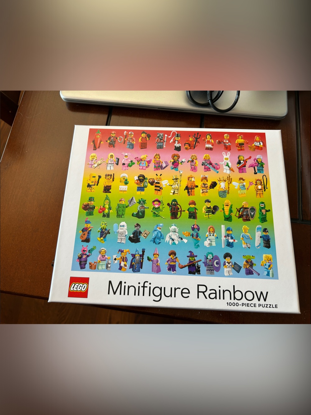 Lego Minifigure Rainbow Puzzle - Red, Pink, Yellow, Green, Blue, Purple